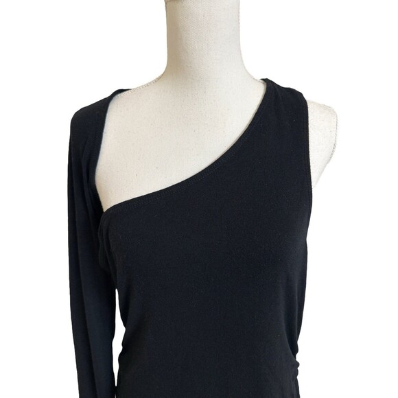 Free People Women's XL Beach Nyla Black Mini Dress One Shoulder - Picture 6 of 11